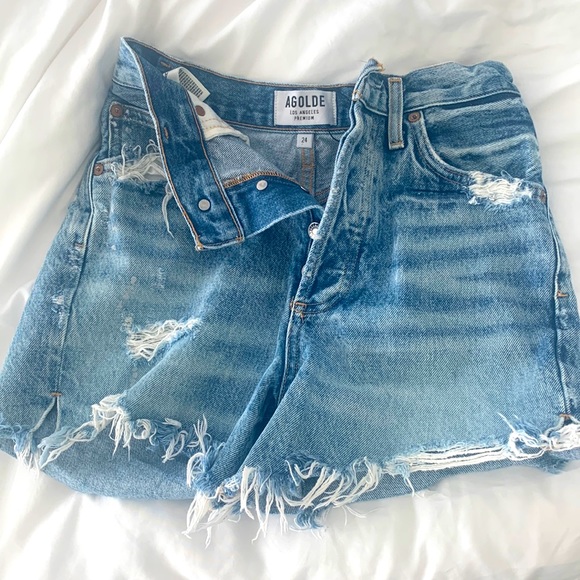 Agolde denim shorts - Picture 1 of 4